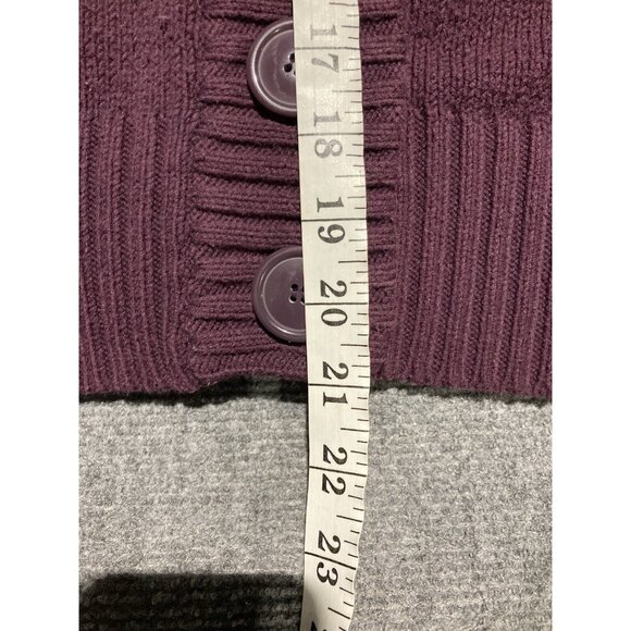 Arizona Hoodie Women’s Size Medium Purple Long Sleeve Button Up - Picture 8 of 11